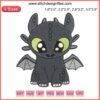 Toothless and Light Fury couple embroidery design, cute dragon pattern file, digital embroidery art, DIY sewing project.