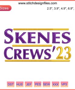 LSU Tigers Baseball Embroidery Design | Skenes Crews 23 | Machine Embroidery Patch | Sports Apparel Embroidery Design