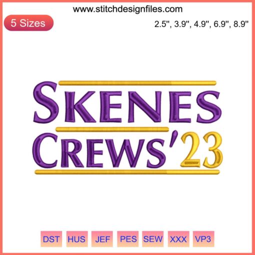 LSU Tigers Baseball Embroidery Design | Skenes Crews 23 | Machine Embroidery Patch | Sports Apparel Embroidery Design