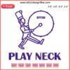 Play Neck LSU Tigers Football Team Spirit Embroidery Design: Vibrant purple and gold, detailed LSU logo, perfect for fans.
