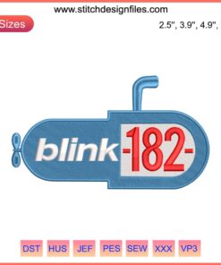 Oceangate Submarine Blink 182 Embroidery Design File: Unique Missing Submarine Embroidery Pattern with Nautical Theme.