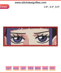 Kikunojo Eyes Embroidery Design File | Anime Pattern | One Piece Machine Stitching Template