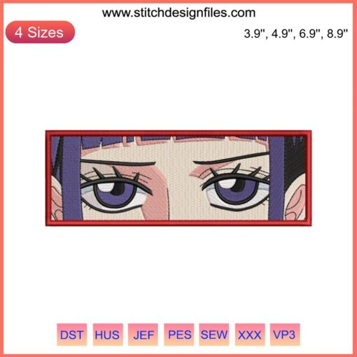 Kikunojo Eyes Embroidery Design File | Anime Pattern | One Piece Machine Stitching Template
