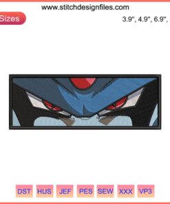 Dragon Ball Moro Eyes Embroidery Design | Anime Machine Embroidery File | Stunning Details | Instant Download