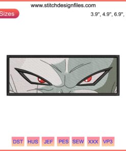 Dragon Ball Frieza Eyes Embroidery Design | Anime Embroidery File | Intricate Machine Pattern | Vibrant Frieza Eyes Design