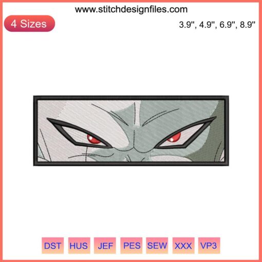 Dragon Ball Frieza Eyes Embroidery Design | Anime Embroidery File | Intricate Machine Pattern | Vibrant Frieza Eyes Design