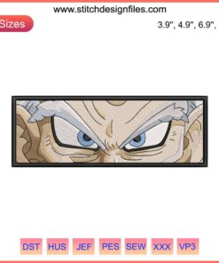 Dr. Gero Eyes Embroidery Design | Dragon Ball Anime Machine Embroidery File | Unique Character Detailing | Instant Download