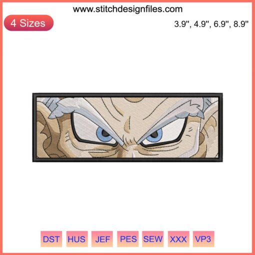 Dr. Gero Eyes Embroidery Design | Dragon Ball Anime Machine Embroidery File | Unique Character Detailing | Instant Download