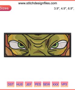Babidi Eyes Anime Embroidery Design, Dragon Ball Character, Machine Embroidered Pattern, Digital File for DIY Projects
