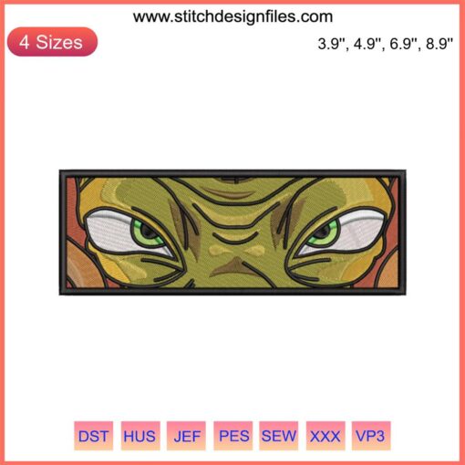 Babidi Eyes Anime Embroidery Design, Dragon Ball Character, Machine Embroidered Pattern, Digital File for DIY Projects