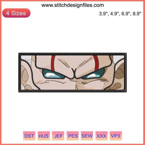 Dragon Ball Baby Eyes Embroidery Design featuring anime-inspired, intricately detailed infant character eyes for machine embroidery.