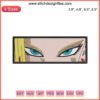 Android 18 eyes embroidery design from Dragon Ball anime, detailed machine embroidery pattern for crafting enthusiasts.