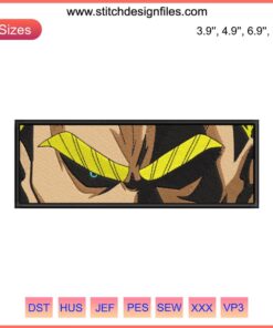All Might Eyes Embroidery Design | My Hero Academia Anime Machine File | DIY Craft Pattern