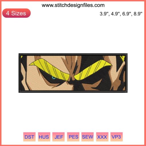 All Might Eyes Embroidery Design | My Hero Academia Anime Machine File | DIY Craft Pattern