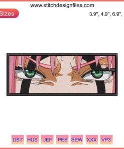 Sakura Haruno Eyes Embroidery Design | Naruto Anime Machine File | Detailed Pink Eyes | Digital Embroidery Pattern