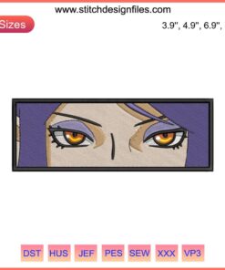 Konan Eyes Embroidery Design File: Anime-Inspired, Naruto Theme, Machine Embroidery Patterns, Digital Download.