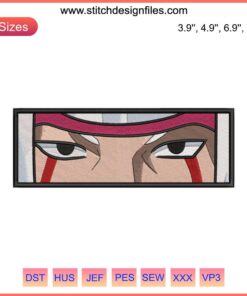Jiraiya Eyes Anime Embroidery Design | Naruto Pattern | Machine Embroidered Art | Detailed Character Eyebrow Design