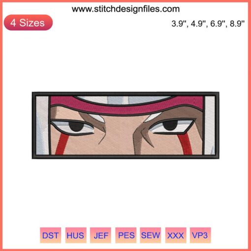 Jiraiya Eyes Anime Embroidery Design | Naruto Pattern | Machine Embroidered Art | Detailed Character Eyebrow Design