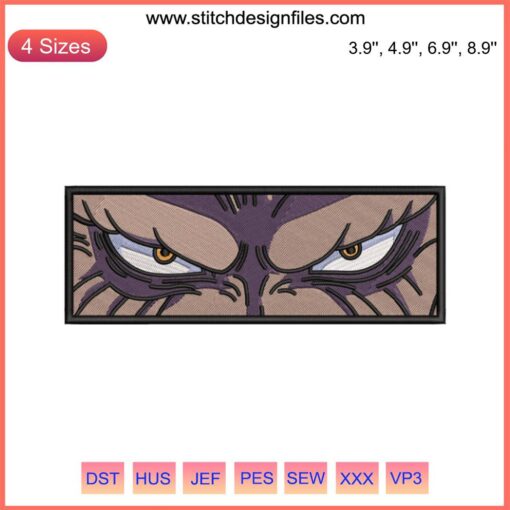 Kaido Eyes Embroidery Design | One Piece Anime | Digital Machine Embroidery File | Detailed Kaido Pattern for DIY Projects