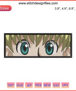 Shalnark Eyes Embroidery Design - Hunter x Hunter Anime, Intricate Machine Embroidery Pattern, DIY Stitching Art