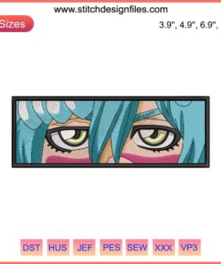Nelliel Eyes Embroidery Design | Bleach Anime Embroidery File | Machine Stitched Character Facial Detail | Anime Fan Crafts