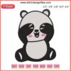 Adorable crying panda embroidery design, perfect for animal lovers. Digital file for machine embroidery projects.