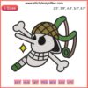 Sogeking Jolly Roger Logo Embroidery Design | One Piece Anime Machine Embroidery | Skull and Mask Motif | DIY Craft Pattern