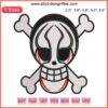 Yokai Pirates Jolly Roger Embroidery Design | One Piece Anime, Skull Flag with Swords | Digital File for Cosplay Crafting