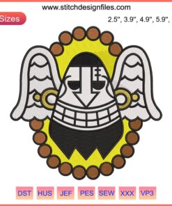 Fallen Monk Pirates Jolly Roger Embroidery Design, One Piece Anime, detailed skull art, machine embroidery pattern.