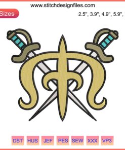 Drake Pirates Jolly Roger Embroidery: One Piece Anime Machine Embroidery Design featuring iconic skull logo.