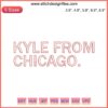Chicago skyline embroidery: Kyle Davidson machine design file featuring iconic skyline elements stitched in vibrant hues.