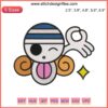 Nami Jolly Roger Embroidery Design | One Piece Anime Logo | Pirate Skull with Orange Hair and Crossbones File