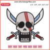 Shanks Jolly Roger Logo Embroidery Design | One Piece Anime | Machine Embroidery File | Pirate Skull & Crossbones Patch