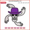 Nico Robin Jolly Roger Logo Embroidery Design File, One Piece Anime, Machine Embroidery, Skull and Flower Elements