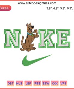 Scooby Doo x Nike Embroidery Design: Scooby and Shaggy Couple, Digital File for Machine Embroidery