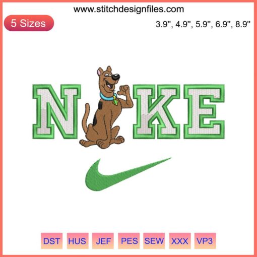 Scooby Doo x Nike Embroidery Design: Scooby and Shaggy Couple, Digital File for Machine Embroidery