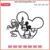 "Mickey Mouse & Skeleton Halloween Embroidery Design 2023, Spooky Machine Embroidery File for Halloween DIY Projects"