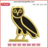 Owl Ovo Embroidery Design File | Intricate, detailed owl pattern in digital format for instant download, embroidery enthusiasts.