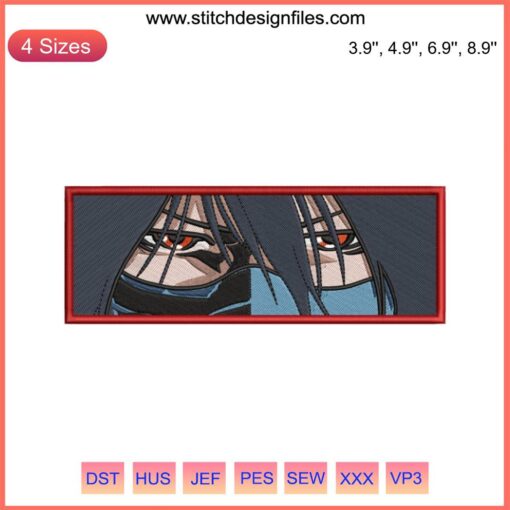 Getsuga Tenshou Eyes Embroidery Design File | Bleach Anime, Intricate Machine Pattern, Ichigo Kurosaki, Textile Art