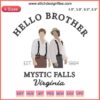 Hello Brother Mystic Falls Embroidery Design | Vampire Diaries-Inspired Pattern | Instant Download | Crafting Embroidery File