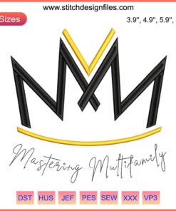 Mastering Multifamily Logo Embroidery Design File Downloadable | Vibrant Logo Embroidery Art for Multifamily Branding