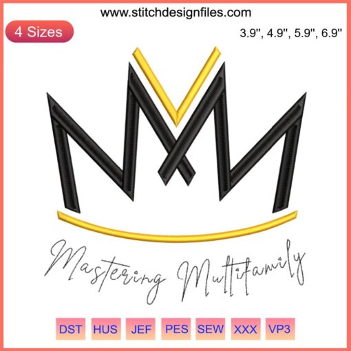 Mastering Multifamily Logo Embroidery Design File Downloadable | Vibrant Logo Embroidery Art for Multifamily Branding