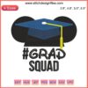 Mickey Mouse Graduation Cap Embroidery Design, Grad Squad | Digital embroidery file, perfect for graduation caps.