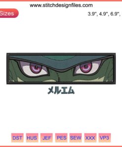 Meruem Eyes Embroidery Design, Hunter × Hunter Anime, Machine Embroidery File, Intricate Eye Pattern, DIY Craft Decor