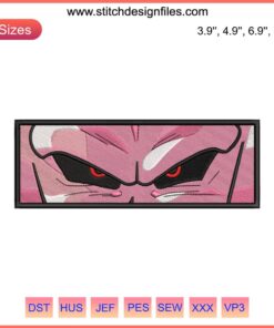 Majin Buu Eyes Embroidery Design | Dragon Ball Anime Digital File | Machine Embroidery Pattern | DIY Craft Sewing Embellishment