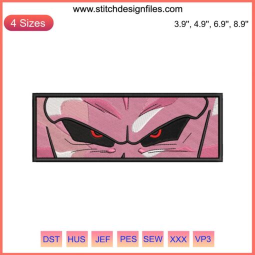 Majin Buu Eyes Embroidery Design | Dragon Ball Anime Digital File | Machine Embroidery Pattern | DIY Craft Sewing Embellishment