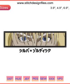 Silva Zoldyck Eyes Embroidery Design File | Hunter x Hunter Anime Pattern | Detailed, Intricate, Authentic Style