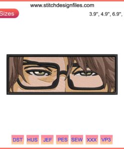 Aizen Sosuke Eyes Bleach Anime Embroidery File | Detailed Machine Embroidery Design | Unique Anime Craft Pattern