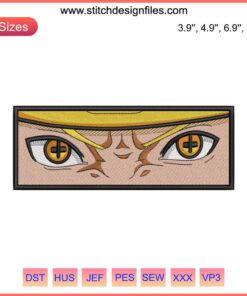 Uzumaki Naruto Eyes Embroidery Design File | Anime Ninja Machine Pattern | Detailed Uzumaki Eyes Artwork for Embroidery