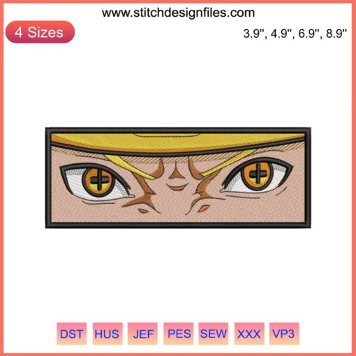 Uzumaki Naruto Eyes Embroidery Design File | Anime Ninja Machine Pattern | Detailed Uzumaki Eyes Artwork for Embroidery